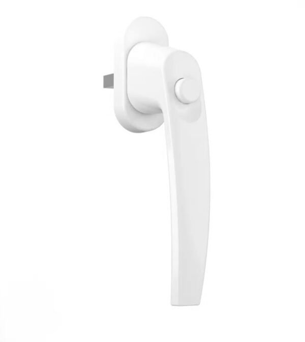 baltos spalvos rankena su mygtuku