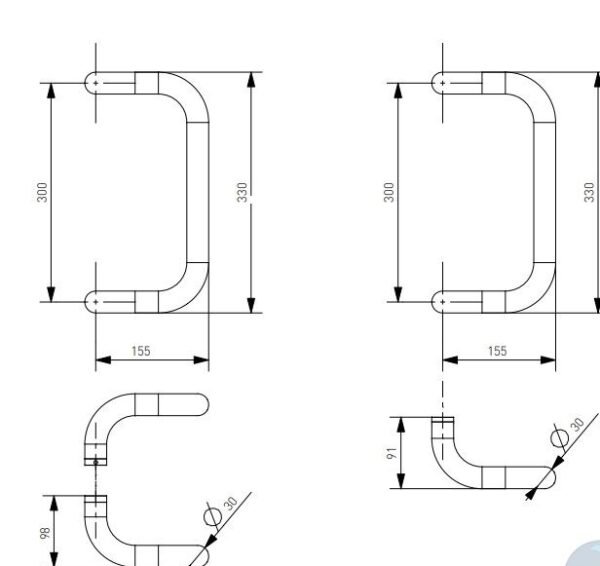 M-P Ofiso rankenų komplektas (300mm)